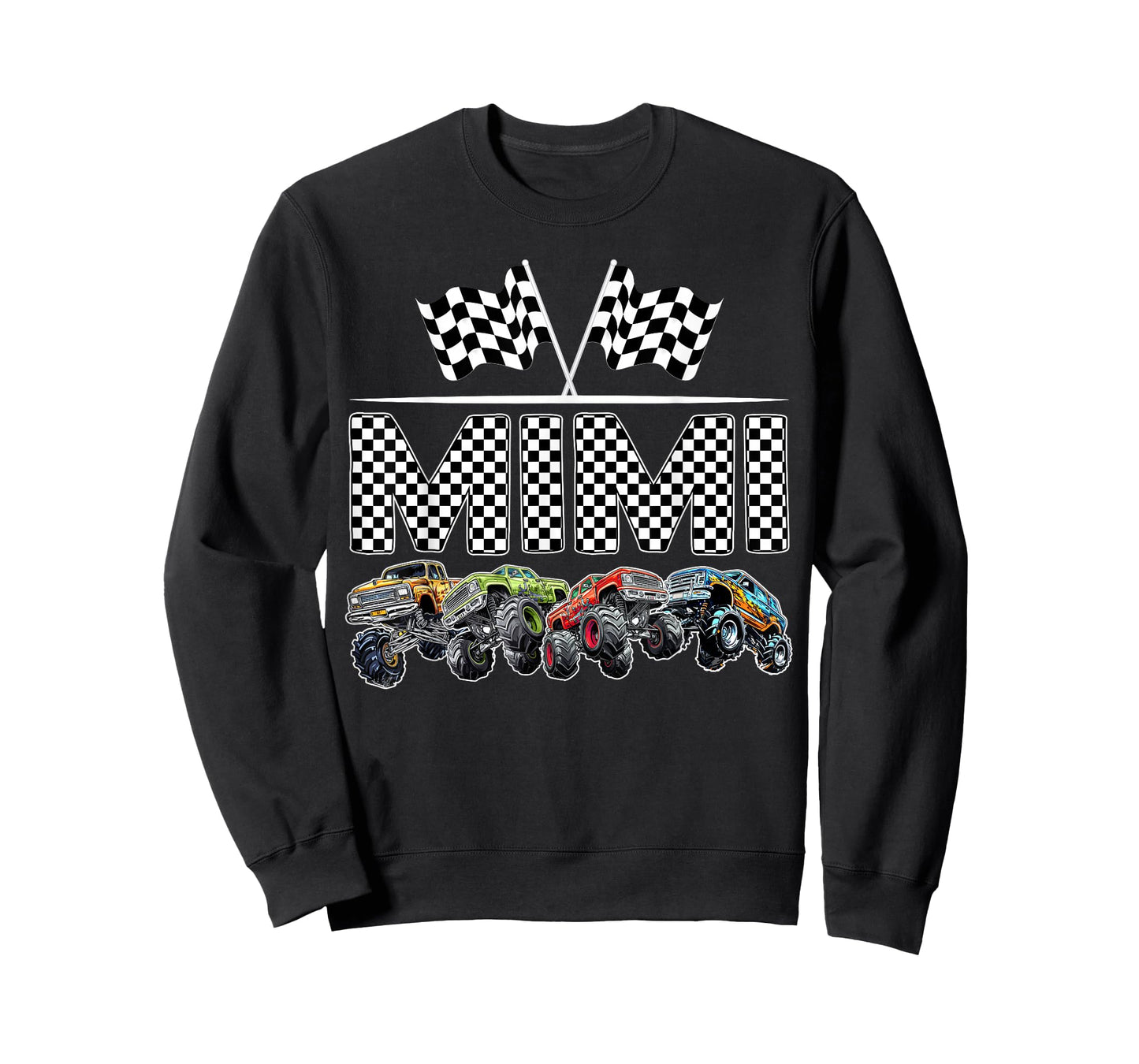 Mimi Retro Monster Truck Family Birthday Matching T-Shirt