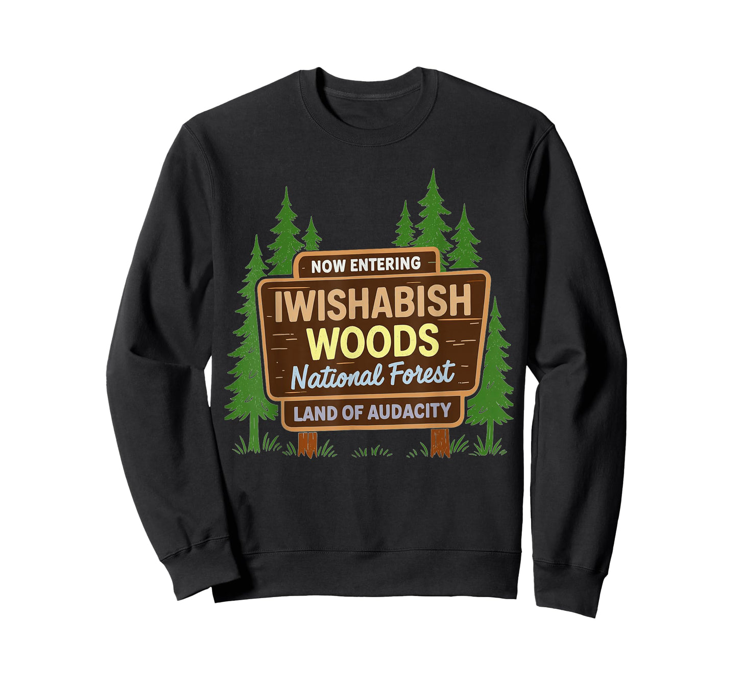 Now Entering I Wishabish Woods National Forest Land Audacity T-Shirt