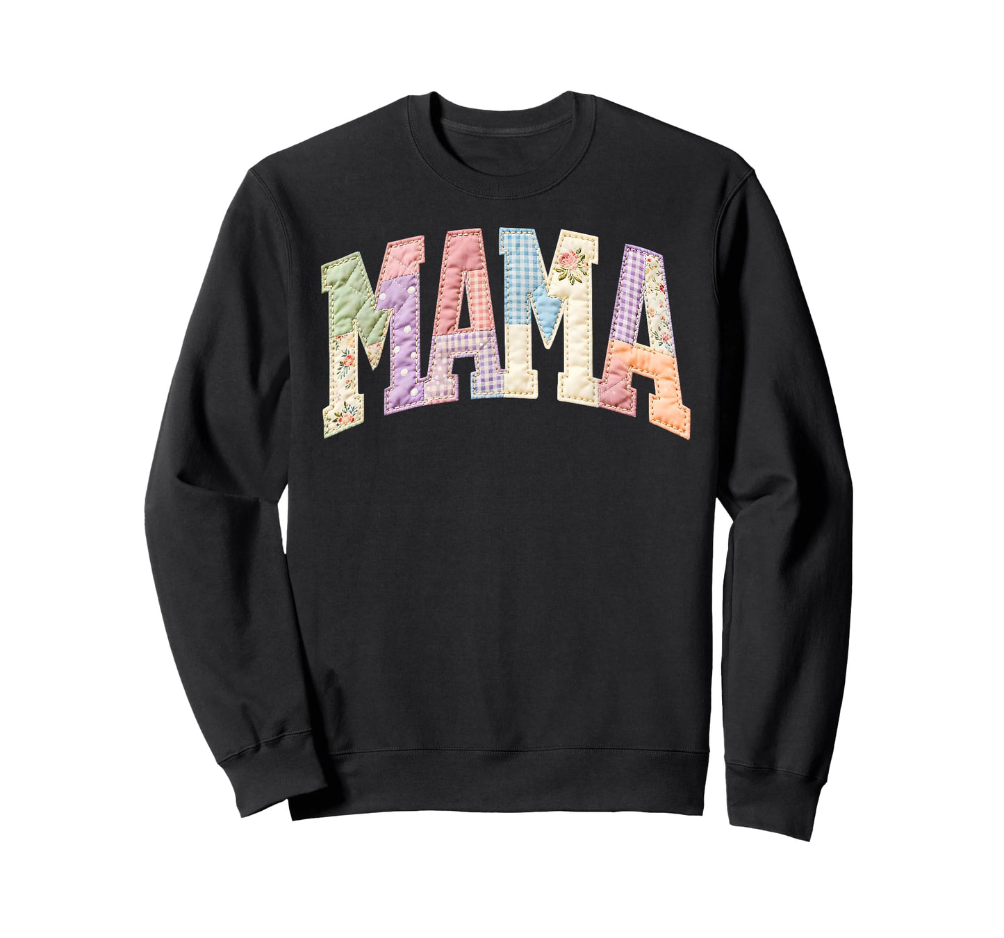 Patchwork Mama Mommy Funny Happy Mother's Day Mom Life Retro T-Shirt
