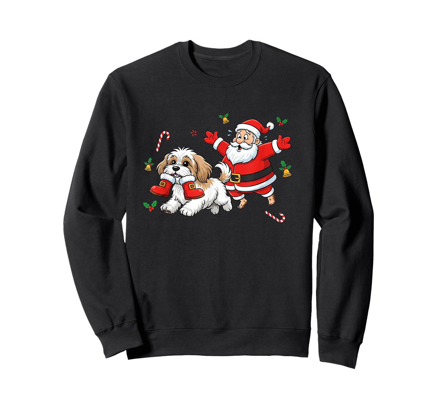 Funny Havanese Santa Claus Boots Christmas Womens Mens Kids T-Shirt