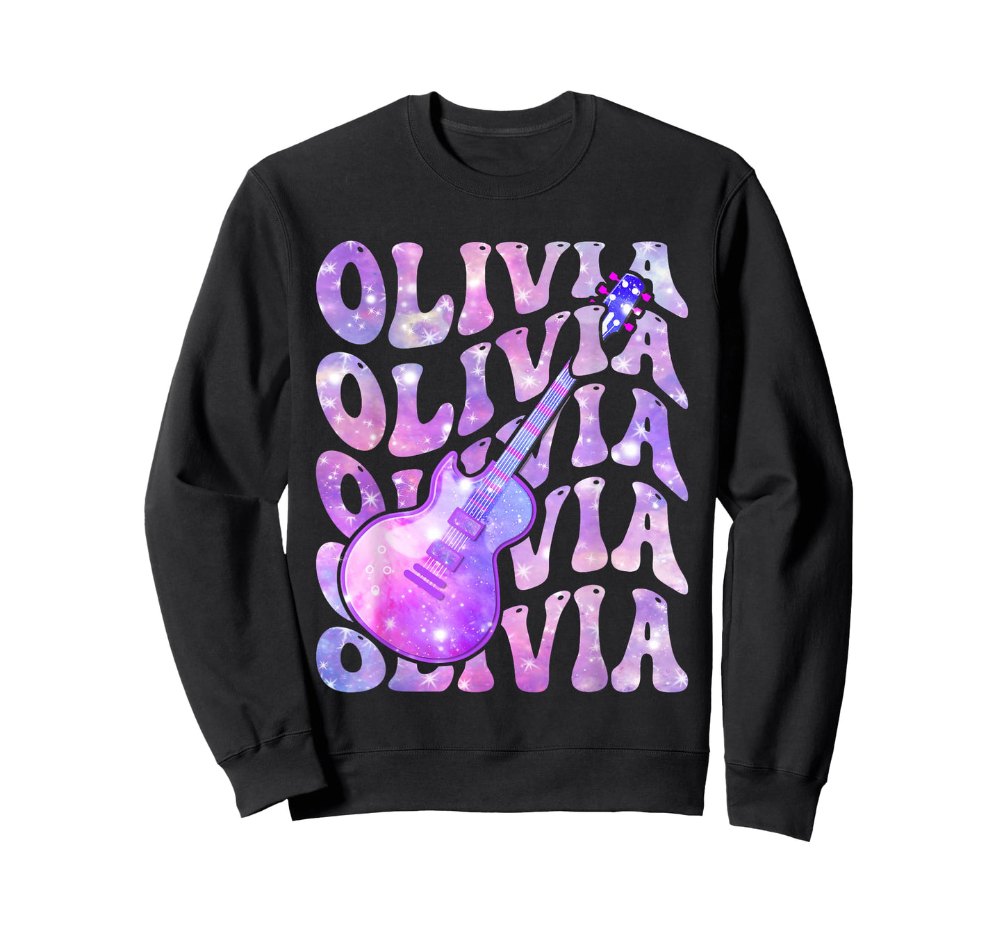 Olivia First Name I Love Olivia Girl Groovy 80's T-Shirt