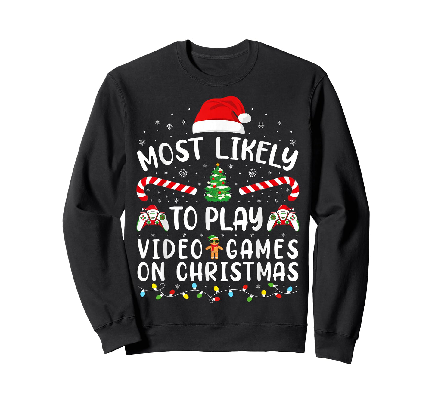 Most Likely to Play Video Games Xmas Family Matching Tree T-Shirt