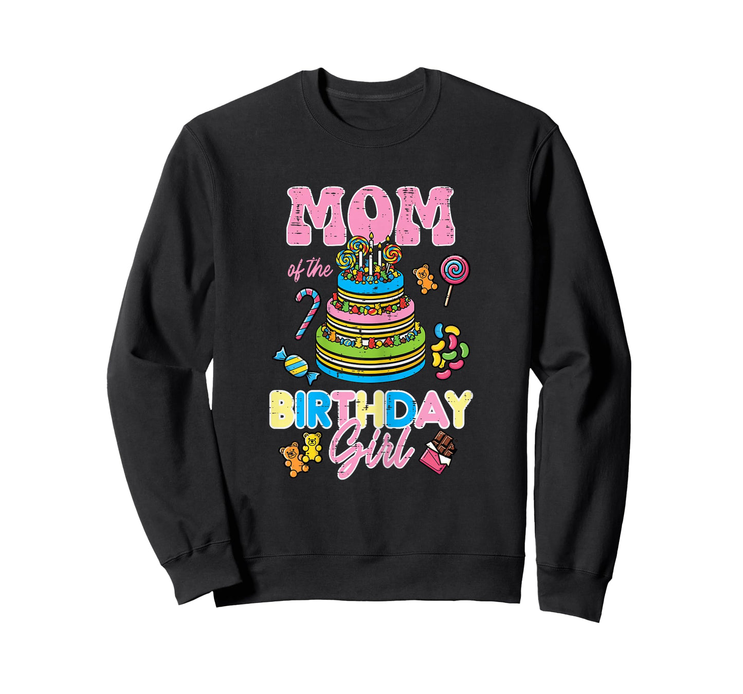 Mom of Birthday Girl Cake Bday Party Family Matching Women T-Shirt
