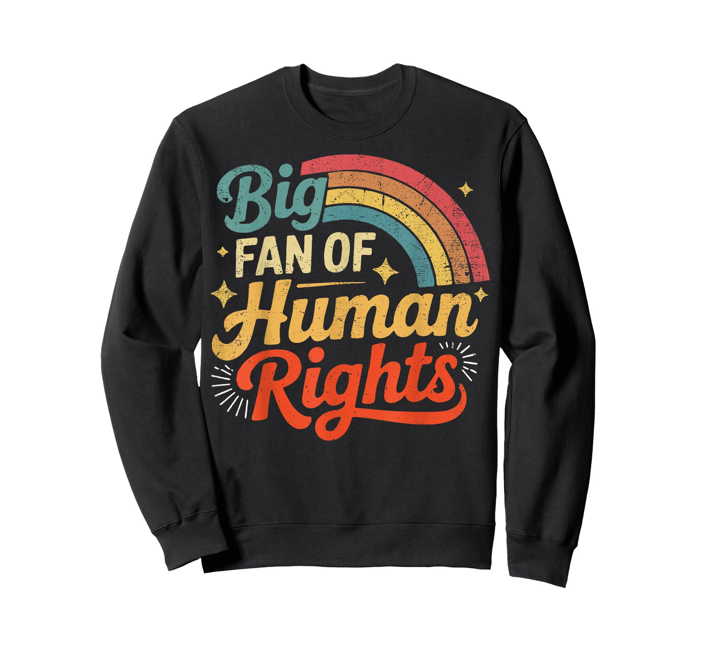Retro Human Rights Rainbow Graphic Promoting Basic Decency T-Shirt