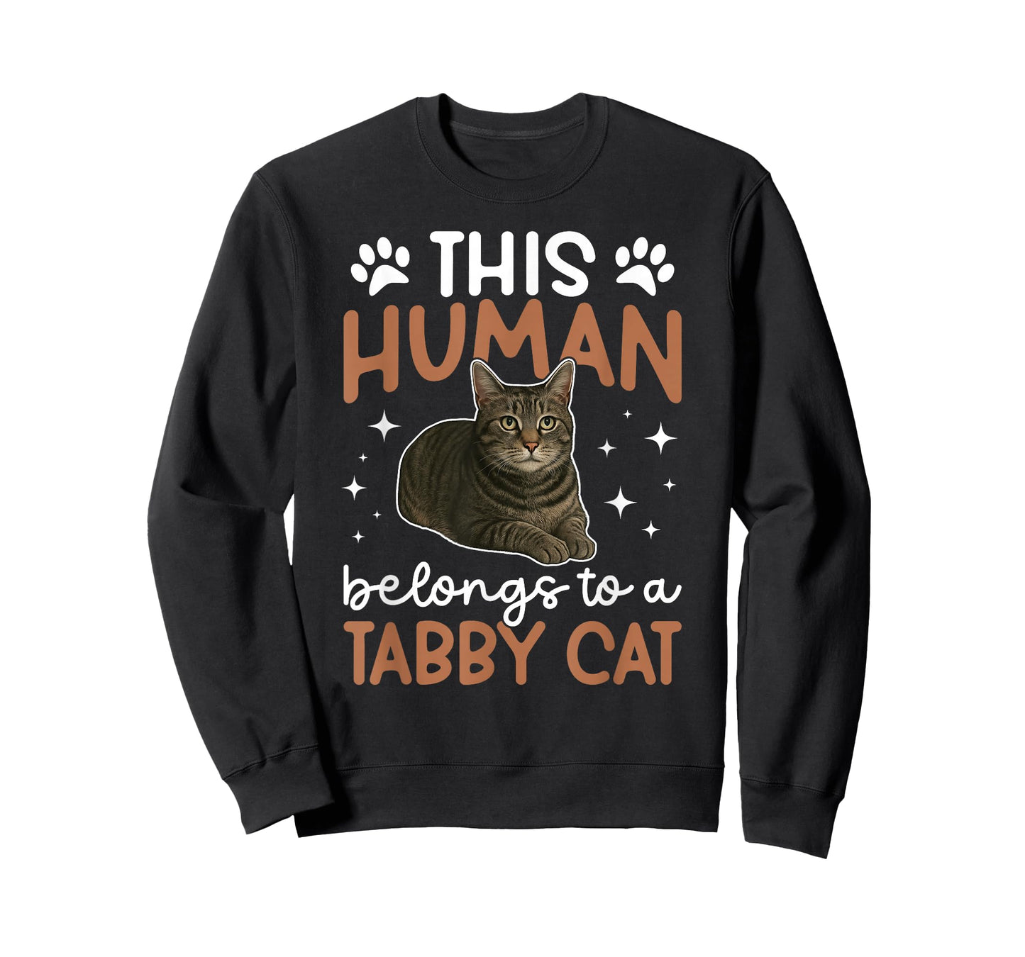Human Belongs to Gray Tabby Cat Owner Grey Tabby Cat Lover T-Shirt