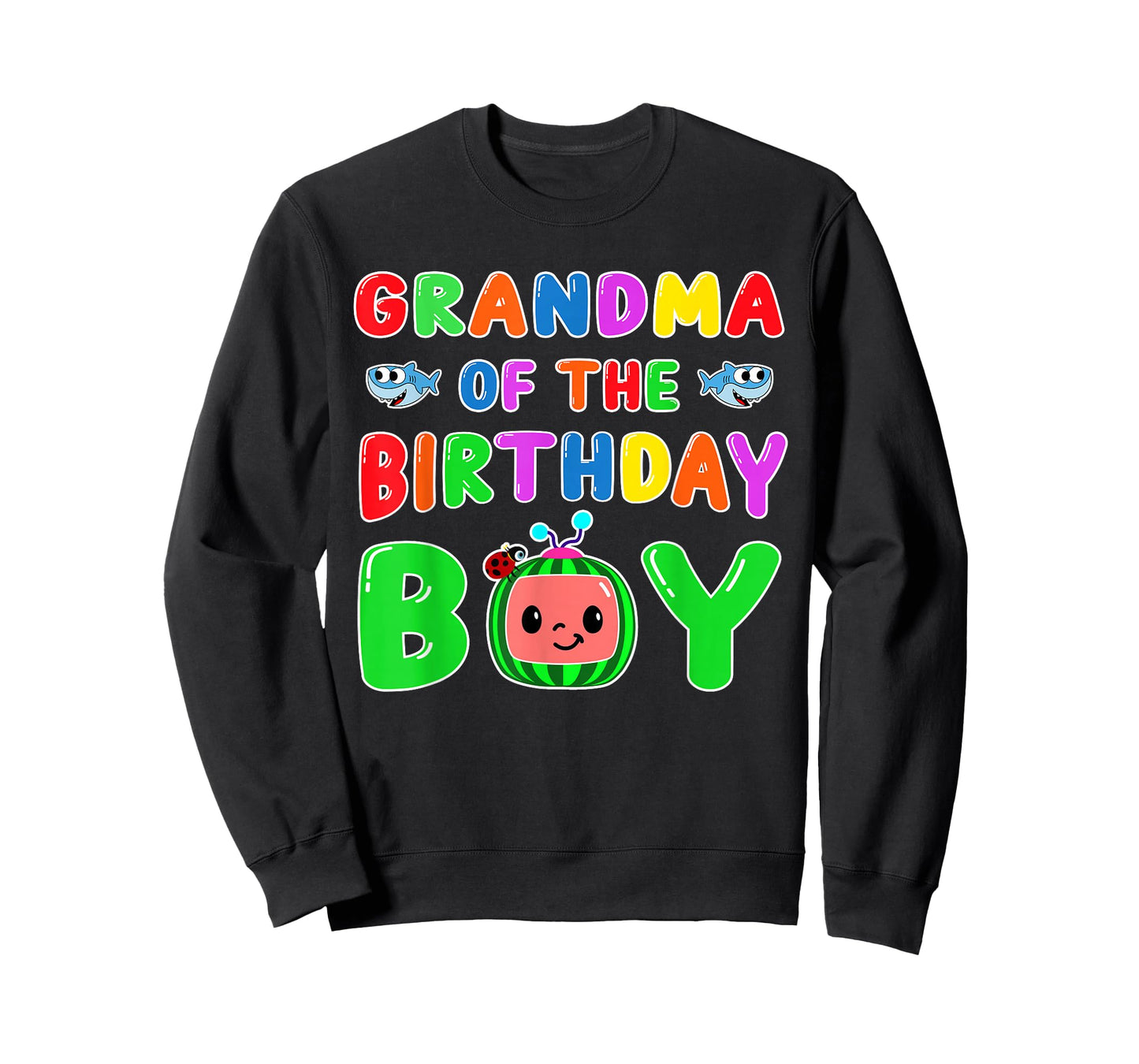 Grandma of The Birthday Boy Funny Melon Family Matching T-Shirt