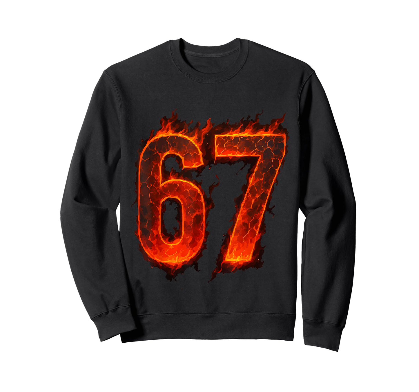 67 Flame Number Six Seven Meme 67 Kid T-Shirt