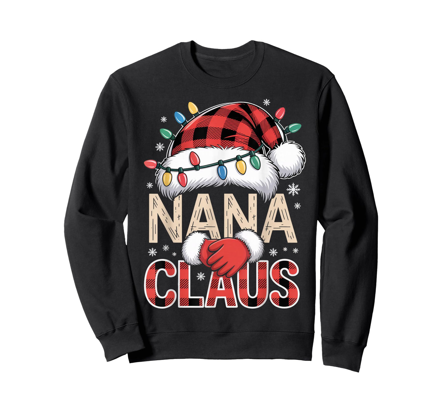 Cute Nana Claus Christmas Matching Family Winter Look T-Shirt