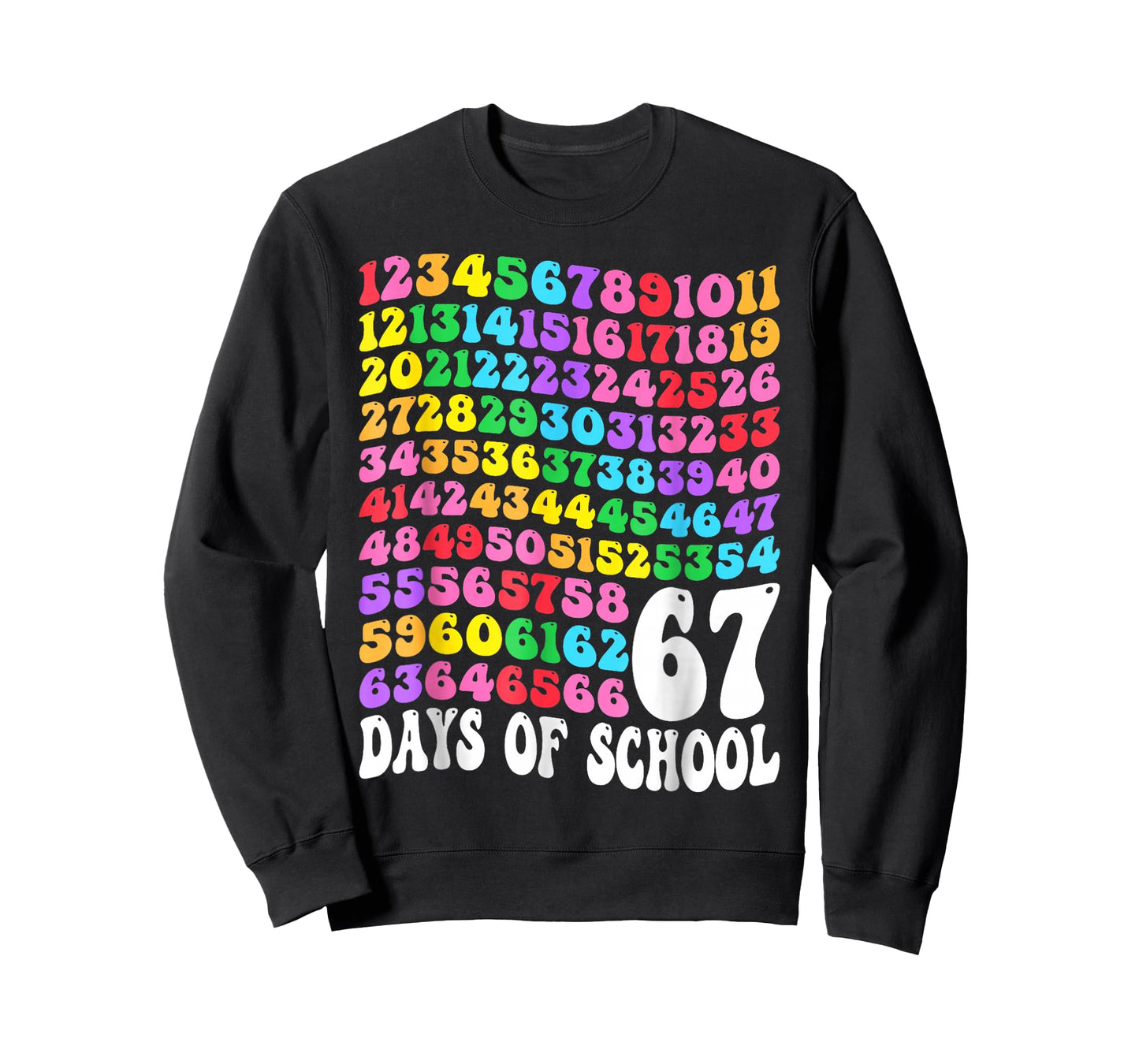 67th Day of School Teacher Kids 67 Days Math Numbers Funny T-Shirt