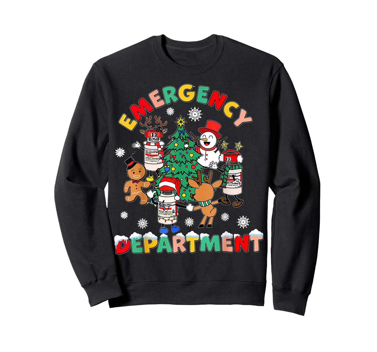 Emergency Department Christmas Santa ER Crew Nurse T-Shirt