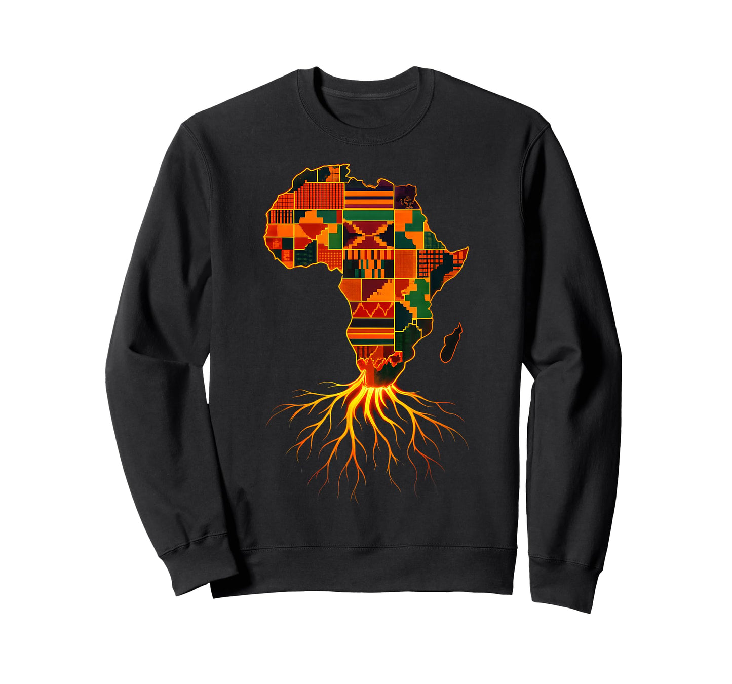 Africa Cool African Roots Map Traditional Kente Cloth T-Shirt