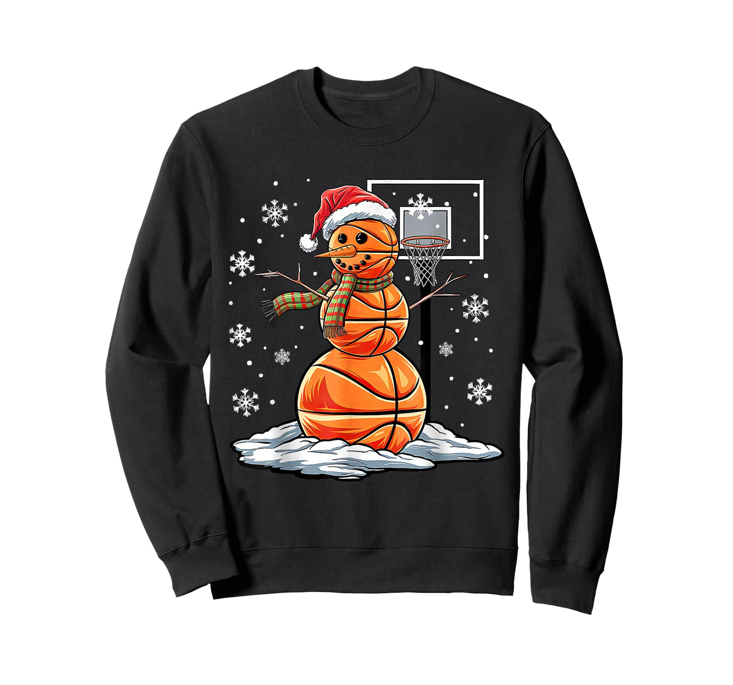 Cute Christmas Basketball Snowman Shirt Basketball Christmas T-Shirt