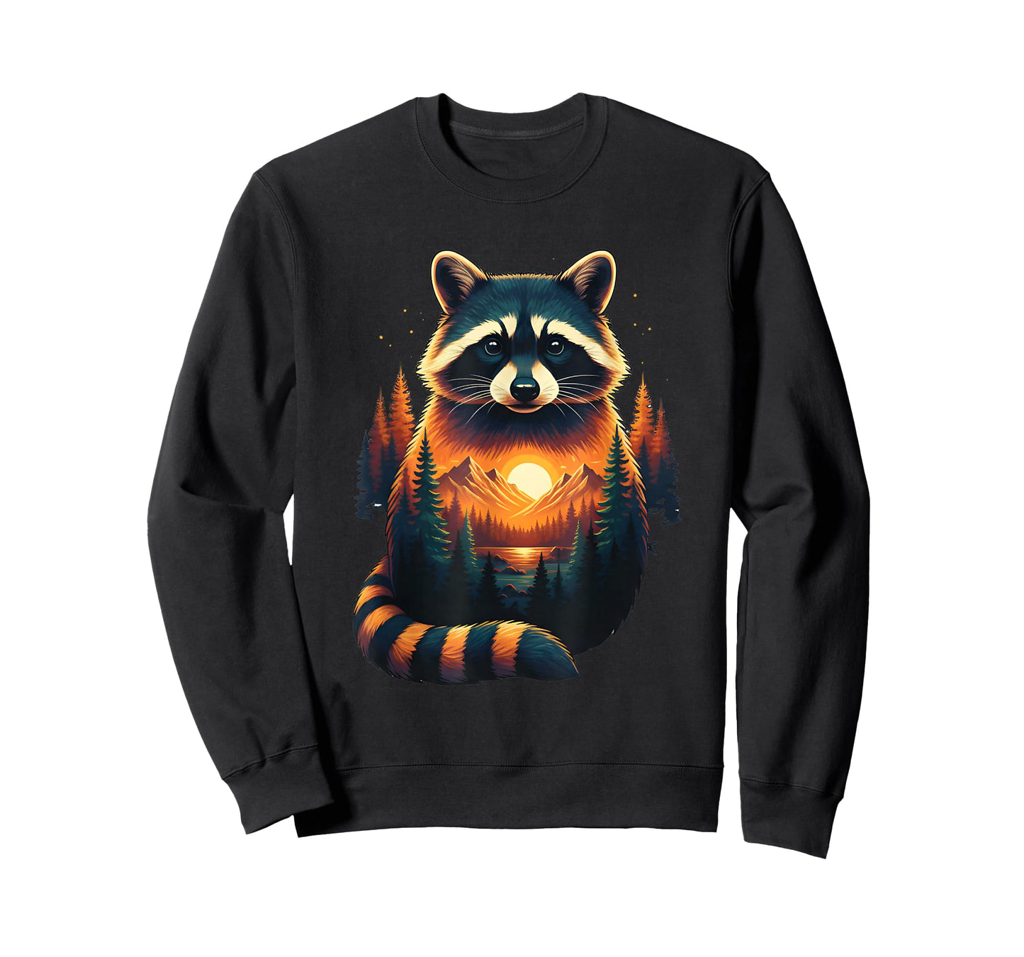 Raccoon Forest Nature Lover Mountains Hiking Camping T-Shirt