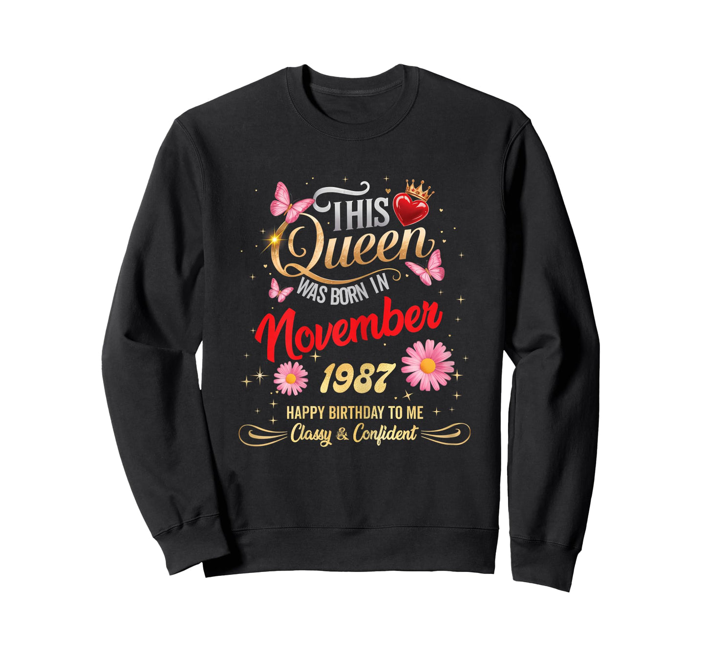 This Queen was Born in November 1987 November 1987 Birthday T-Shirt