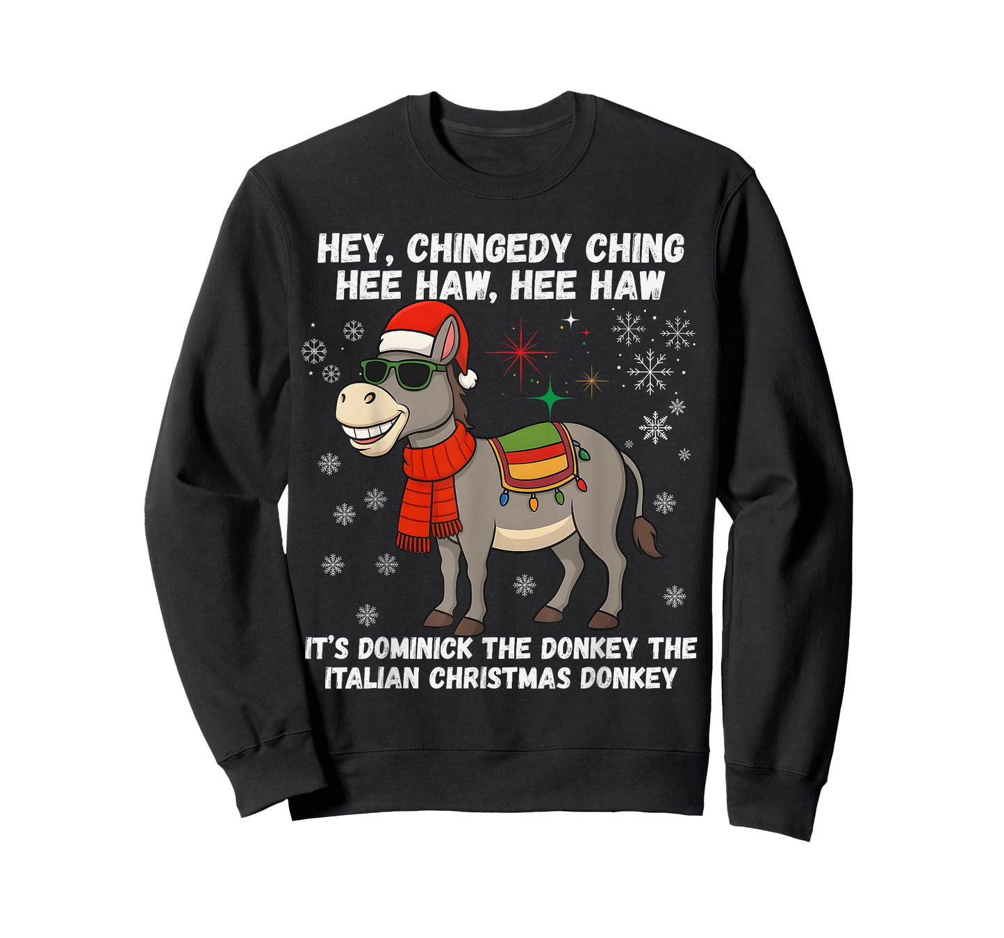 Italian Christmas Donkey Funny Xmas Pajamas for Donkey Lover T-Shirt