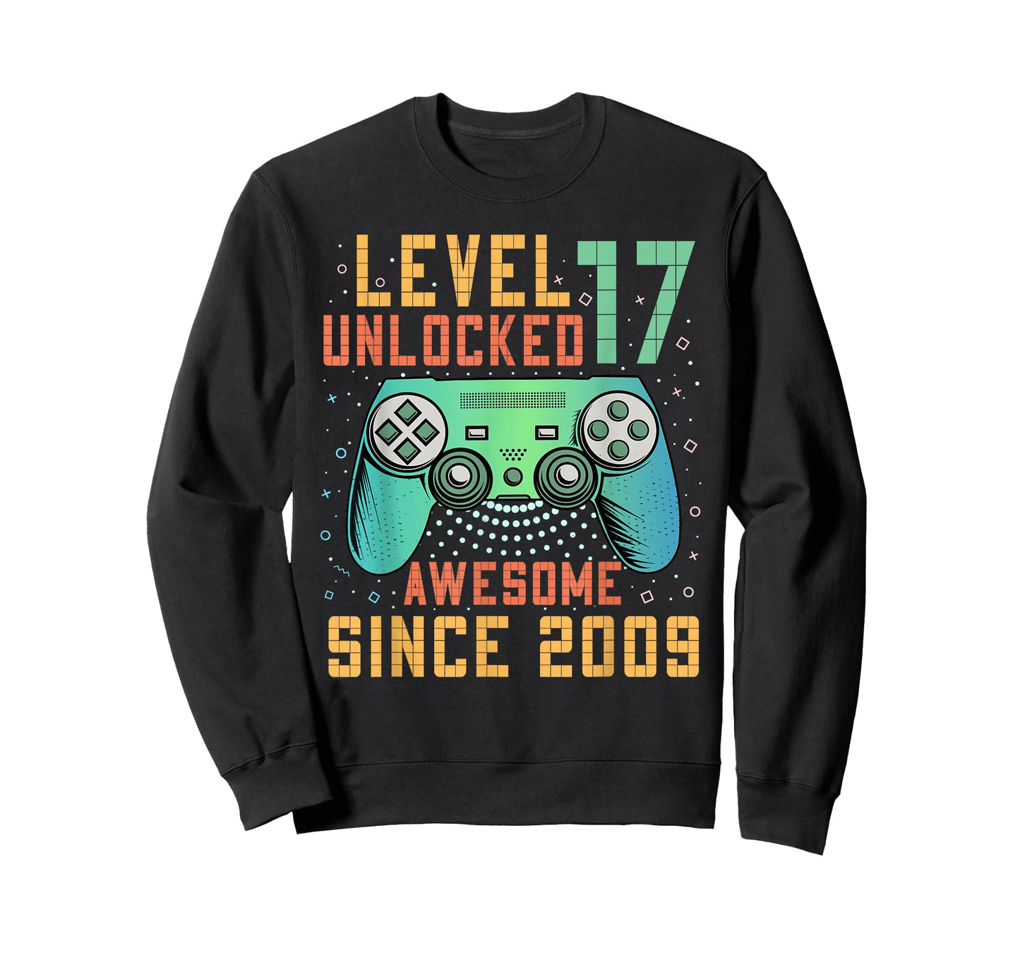 Level 17 Unlocked Awesome Since 2009 17th Birthday Boy T-Shirt