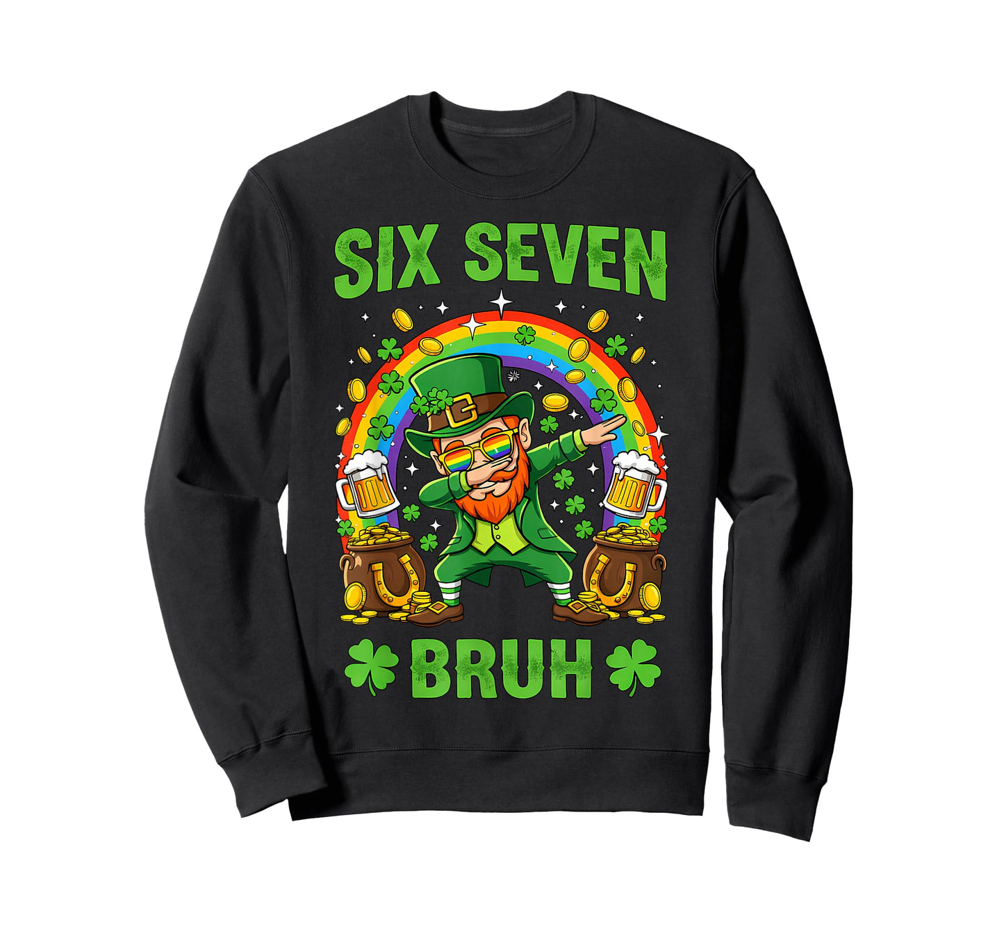 Bruh St Patricks Day Six Seven Kids Boys Men Women 67 Meme T-Shirt