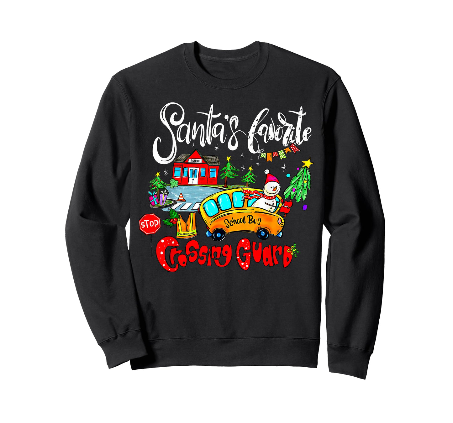 Santa’s Favorite Crossing Guards Christmas Occupational T-Shirt