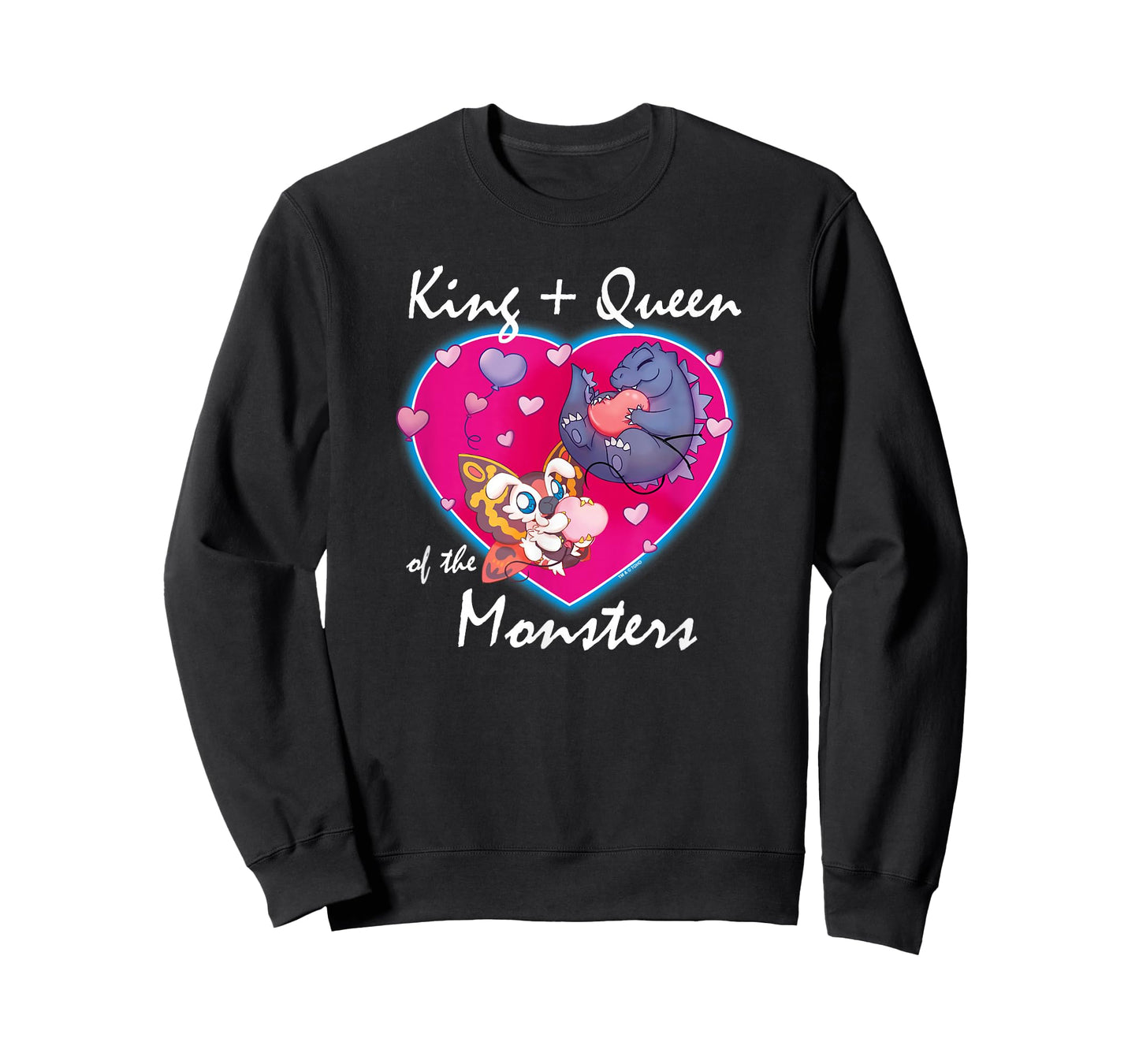Godzilla King and Queen of Monster's Heart Cute Kaiju Movie T-Shirt