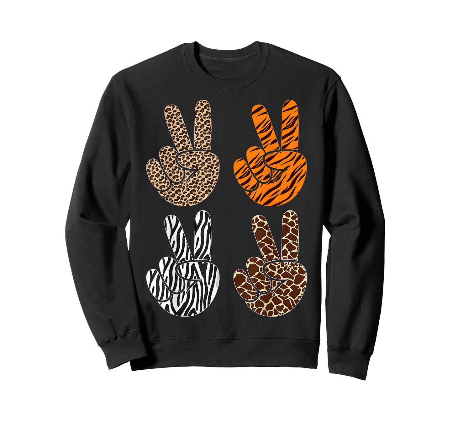 Cute Peace Sign Clothes Kids Toddler Boys Animal Print Girls T-Shirt