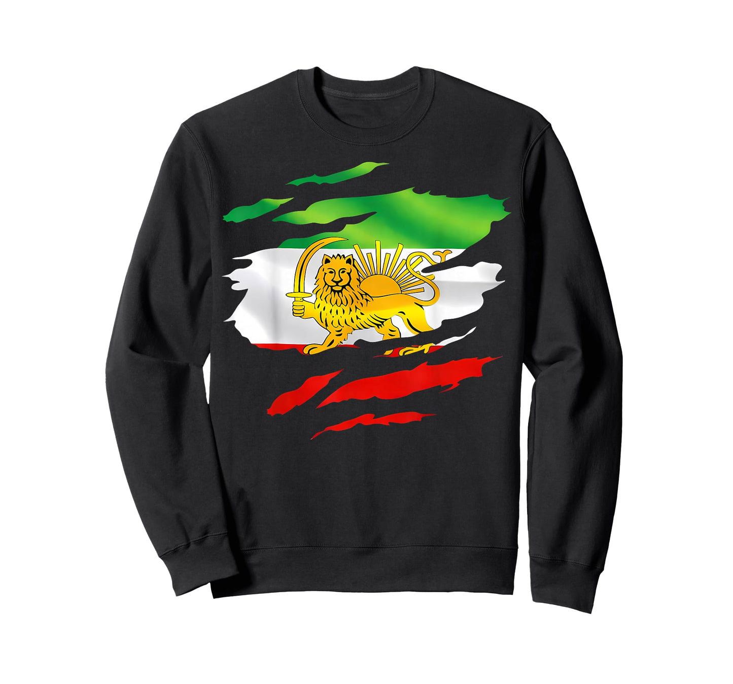 Iran Flag Map Lion Sun Sword Free Iran Support Women of Iran T-Shirt