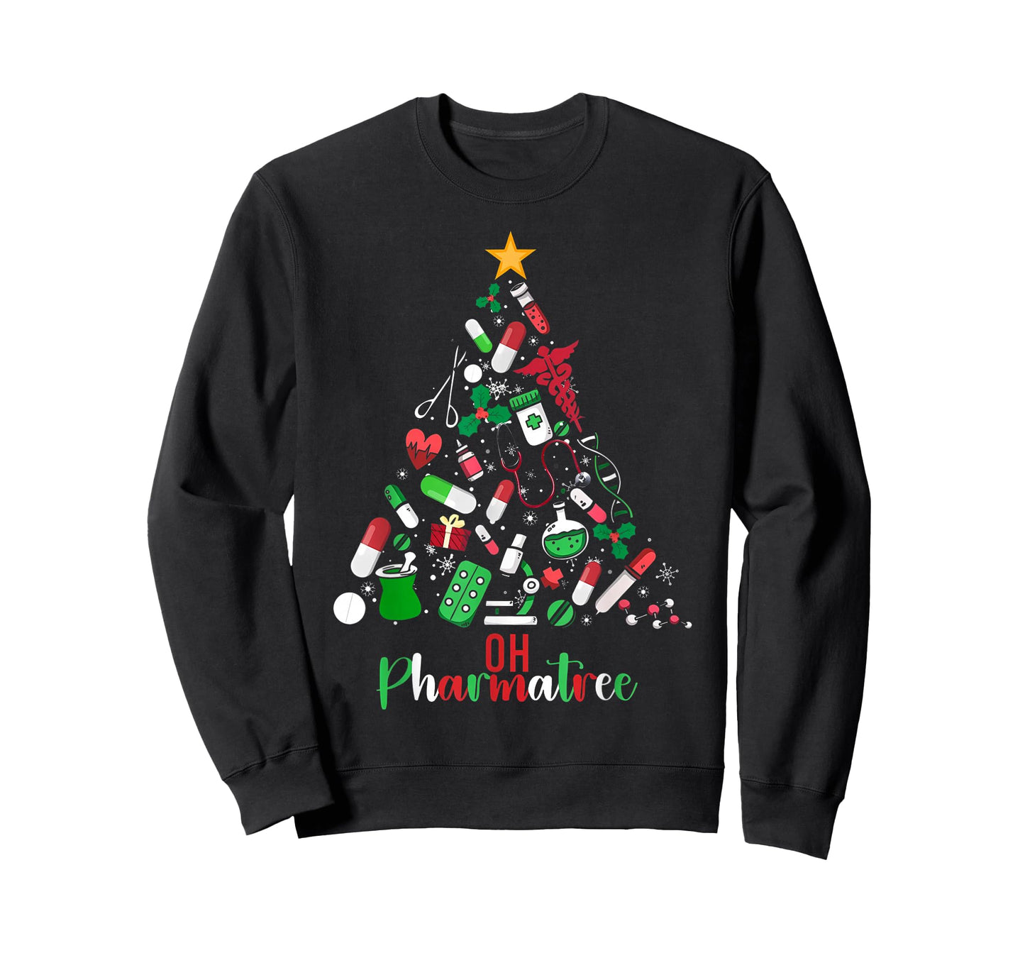 Oh Pharmatree Pharmacy Christmas Pharmacist Tech Medicine T-Shirt