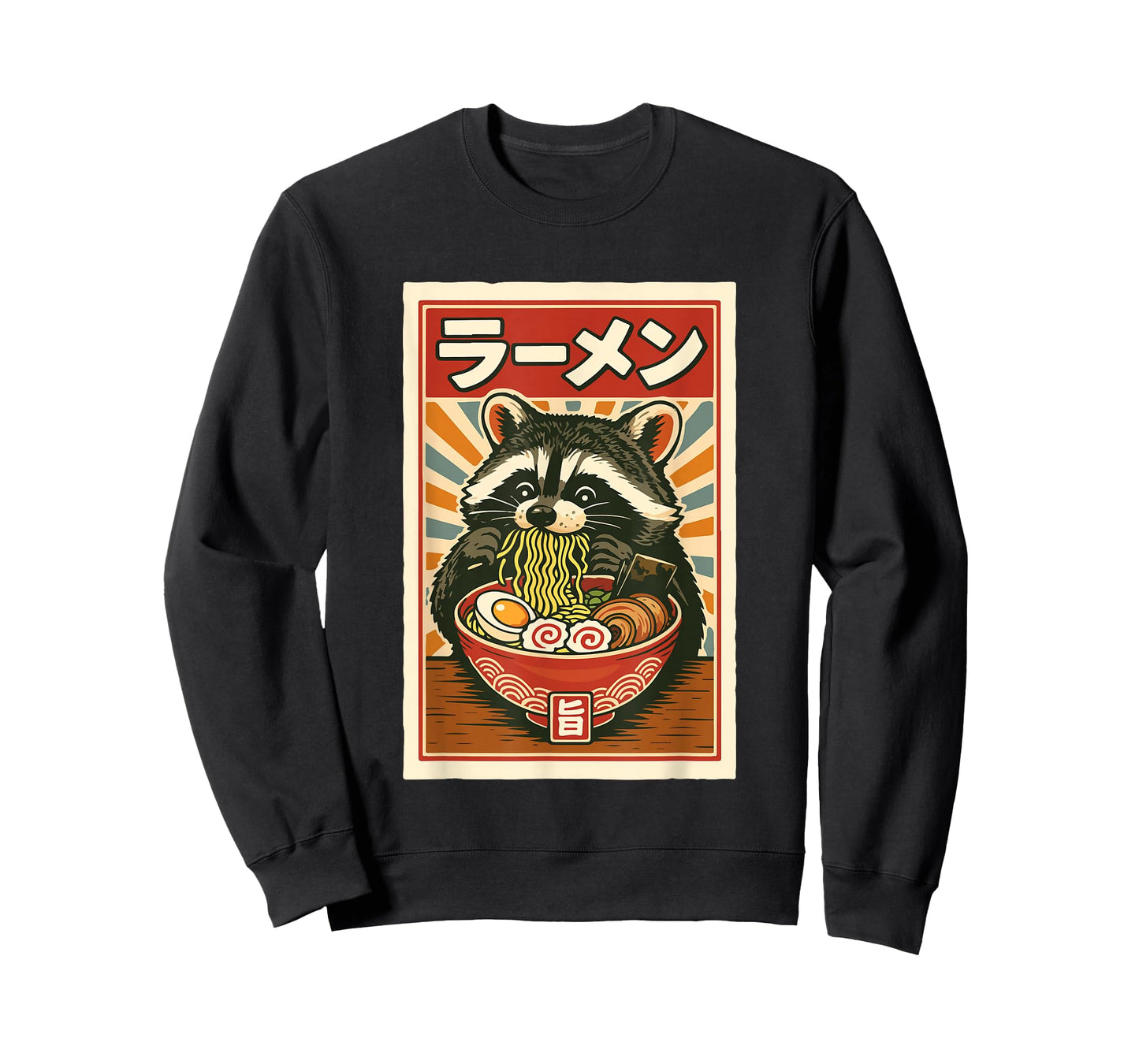 Funny Japanese Noodles Kawaii Animal Anime Ramen Raccoon T-Shirt