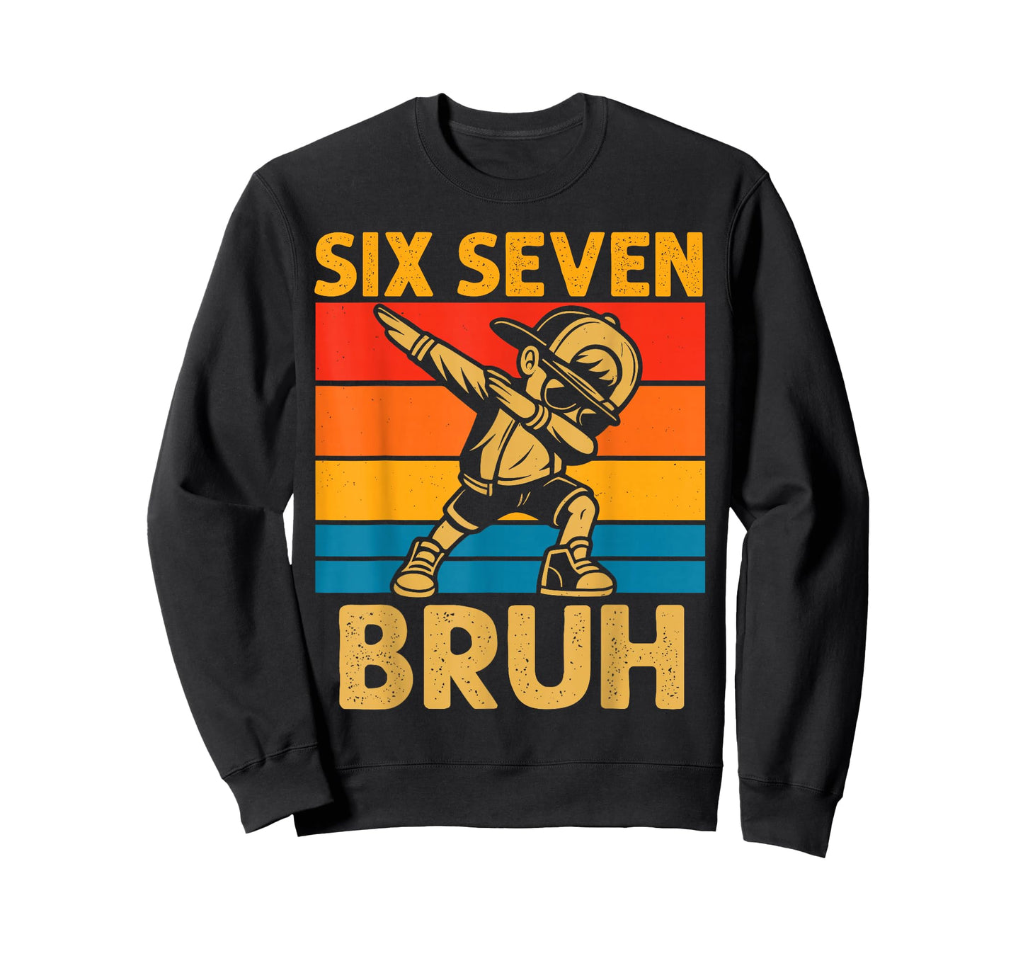 Dabbing Six Seven Bruh 67 Meme 6 7 Numbers Funny Boys Kids T-Shirt