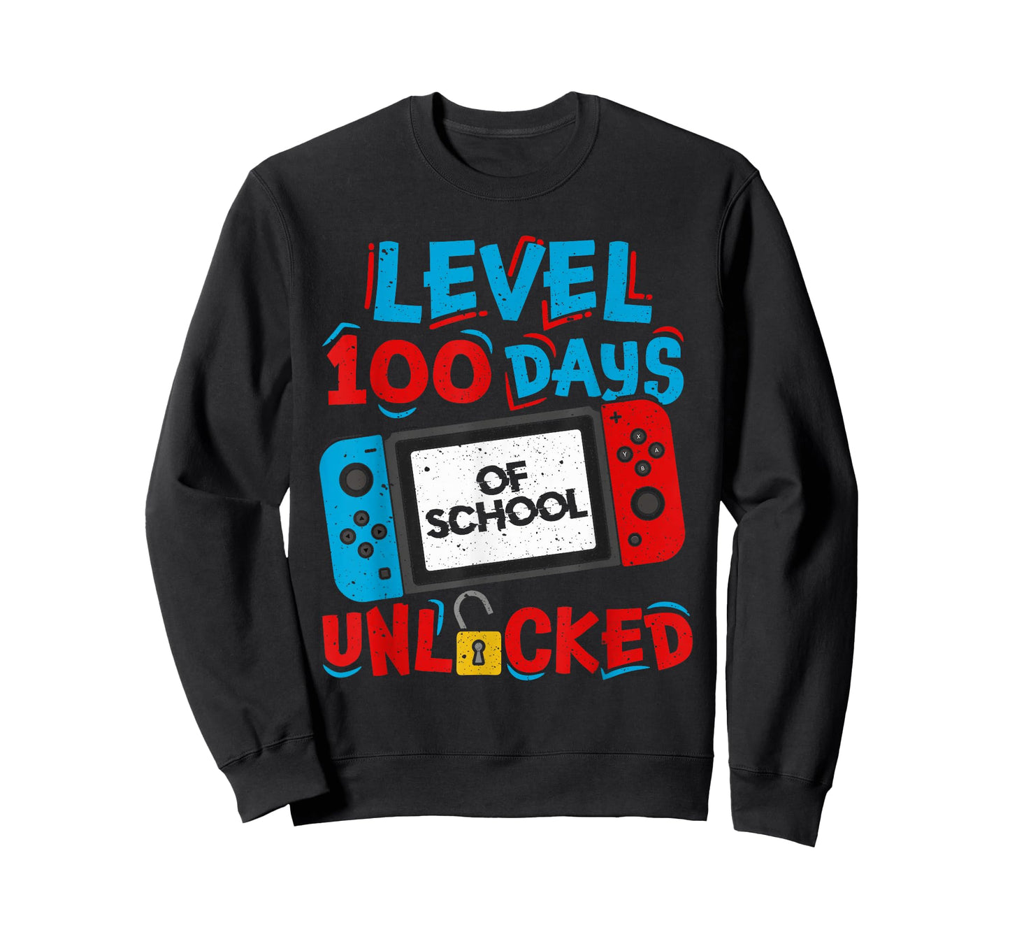 Level 100 Days of School Unlocked Gamer Video Games Boys T-Shirt