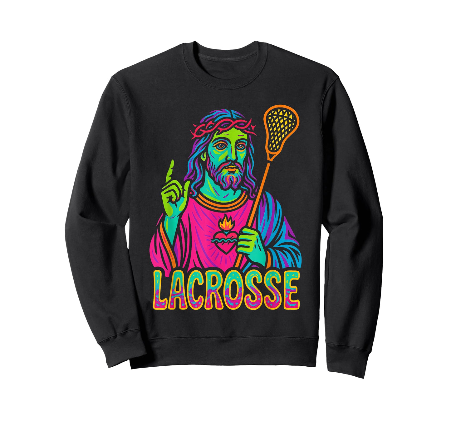 Jesus Lacrosse - Colorful Christian Lacrosse Lover T-Shirt