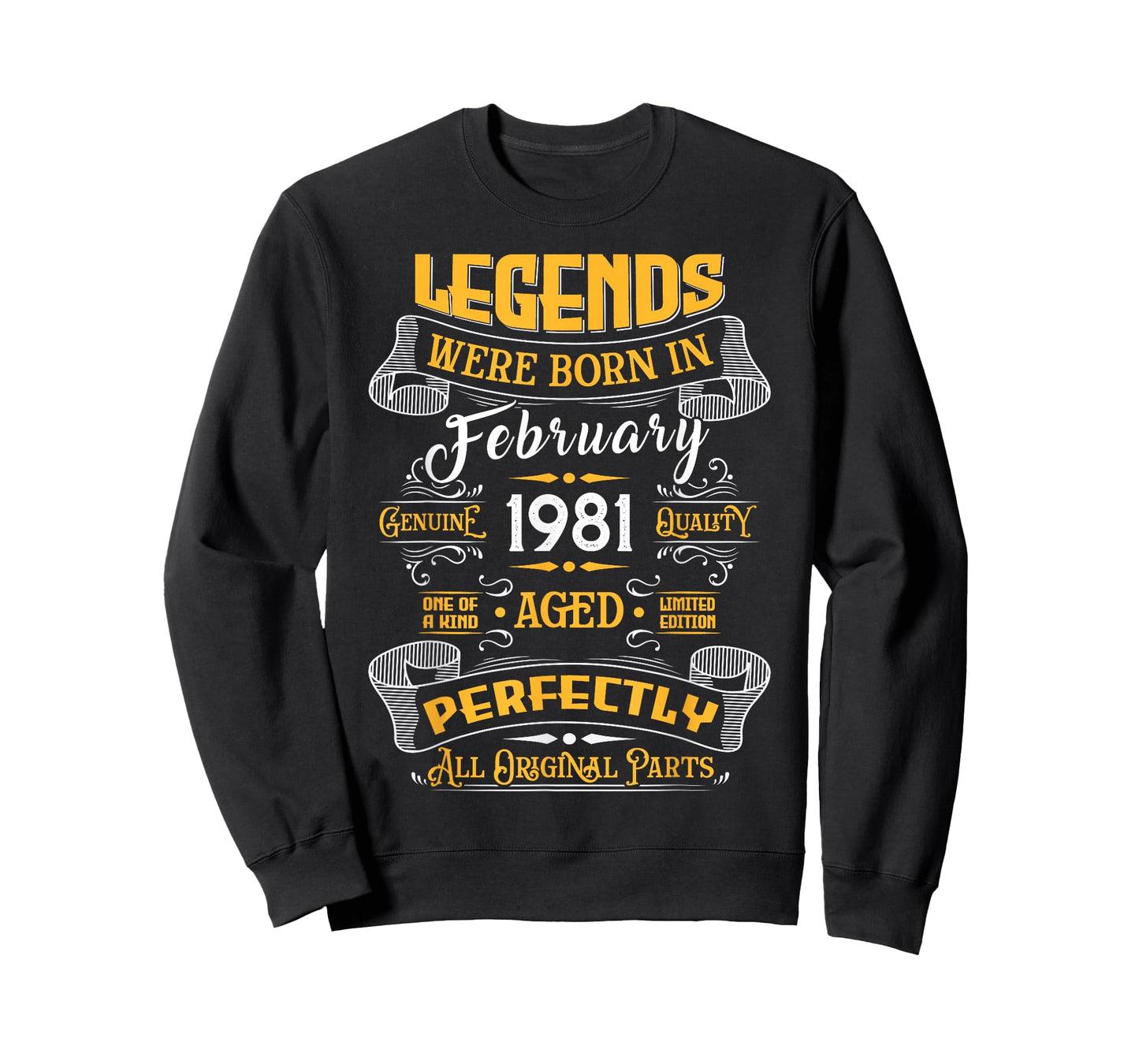 Legend February 1981 Vintage 45th Birthday Tees Made in 1981 T-Shirt