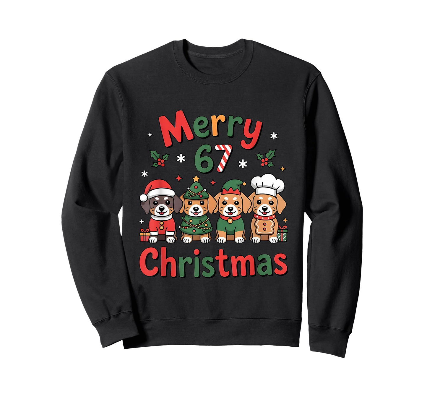 Cute Dachshund Christmas Design Funny Holiday Dog Art T-Shirt