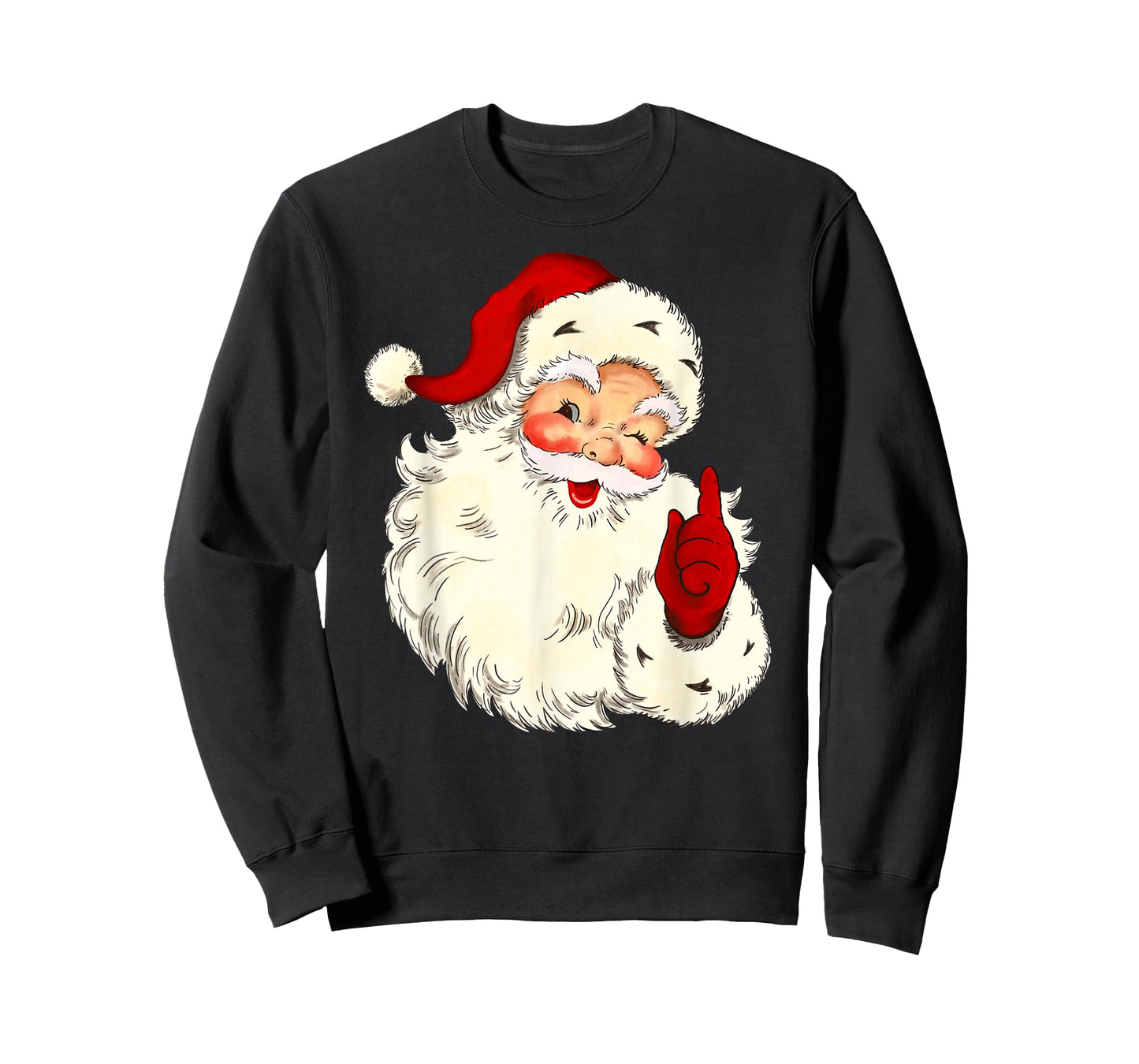 Cool Santa Claus Face Vintage Family Christmas Men Women T-Shirt