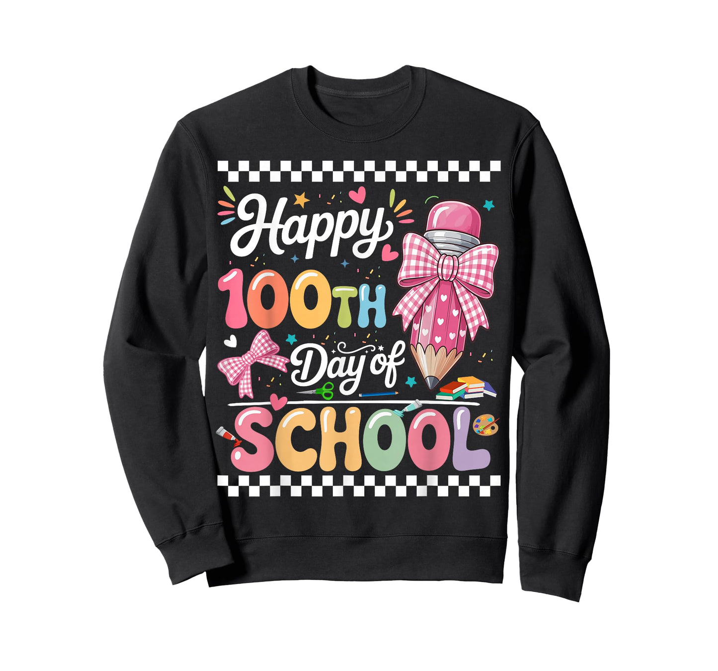 Happy 100 Days of School Teacher Girls Kids T-Shirt