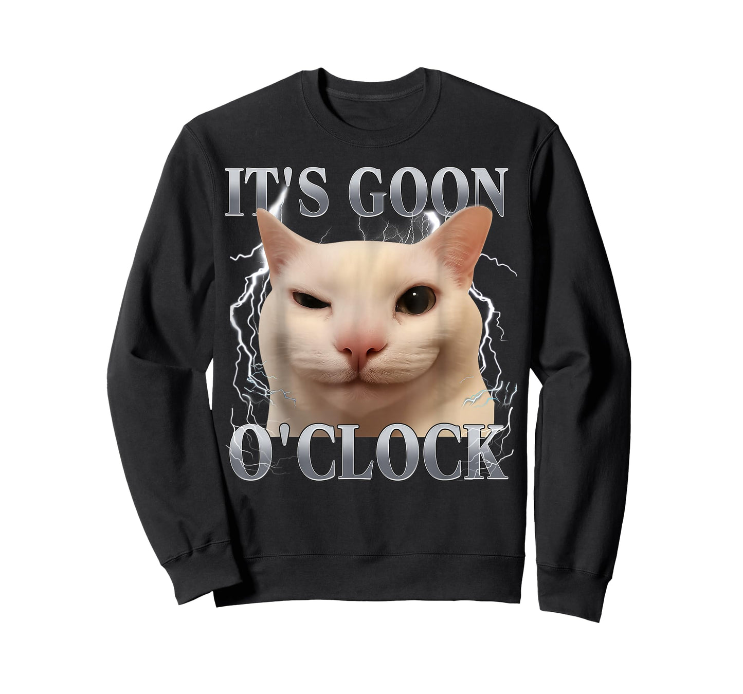 It's Goon O'clock Funny Cat Meme Men Women Humor Saying T-Shirt