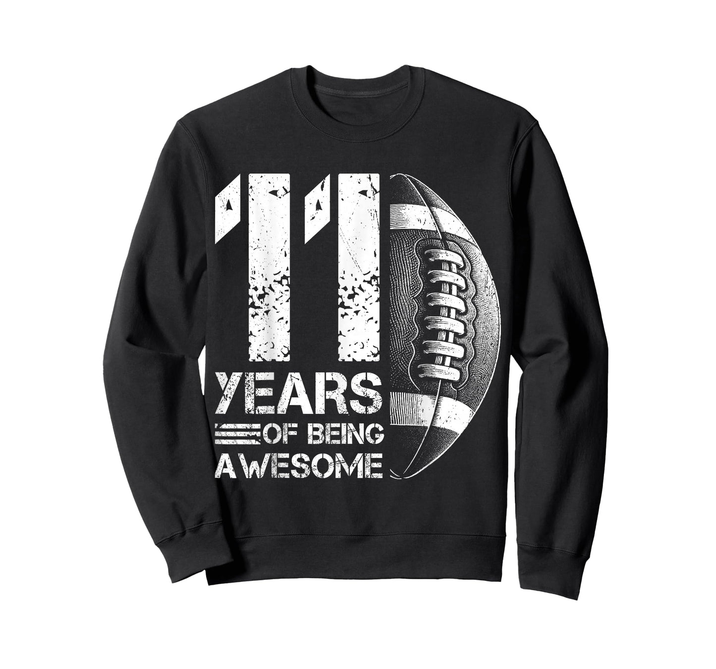 11th Birthday Retro American Football 11 Years Old Boy Girl T-Shirt