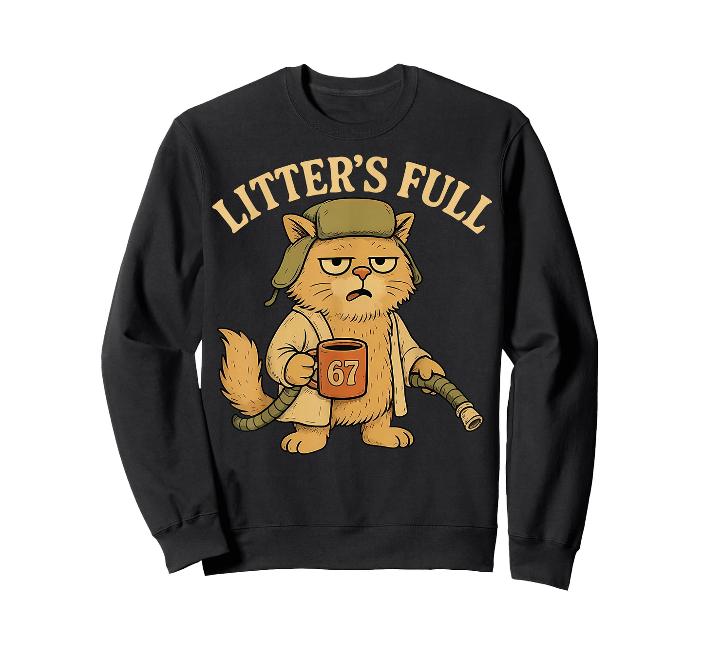 Litter’s Full Funny Cat Lovers Christmas Xmas T-Shirt