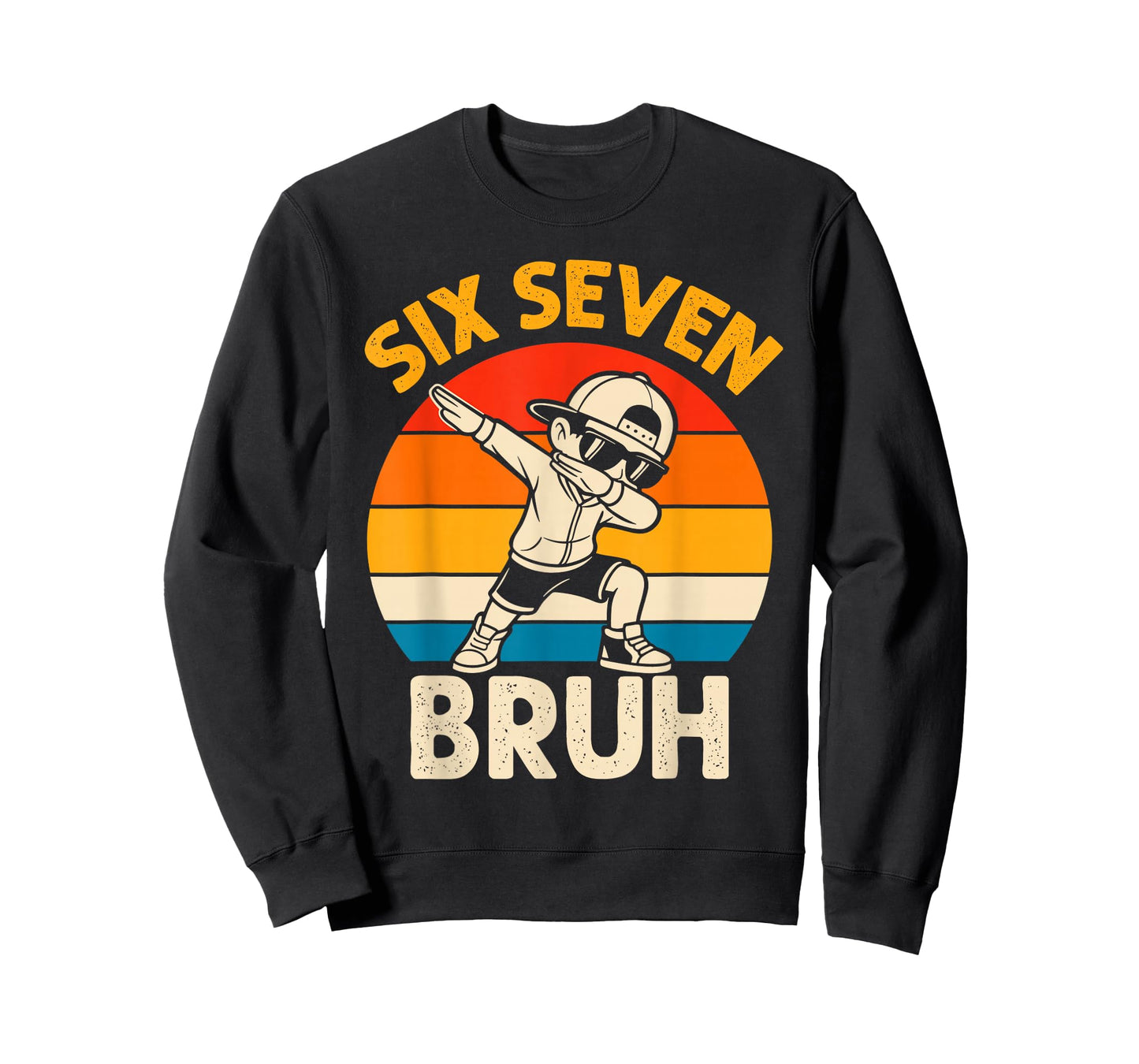 Dabbing Six Seven Bruh 67 Meme 6 7 Numbers Funny Boys Kids T-Shirt