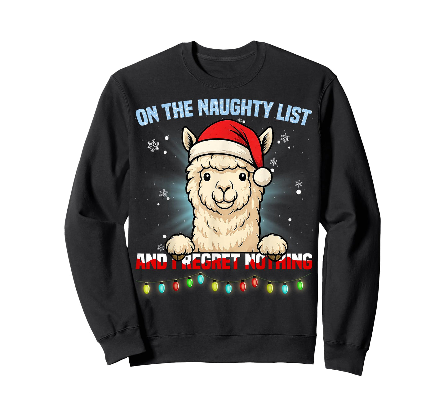 Funny Alpaca Christmas Santa Hat Xmas Gifts Men Women Kid T-Shirt