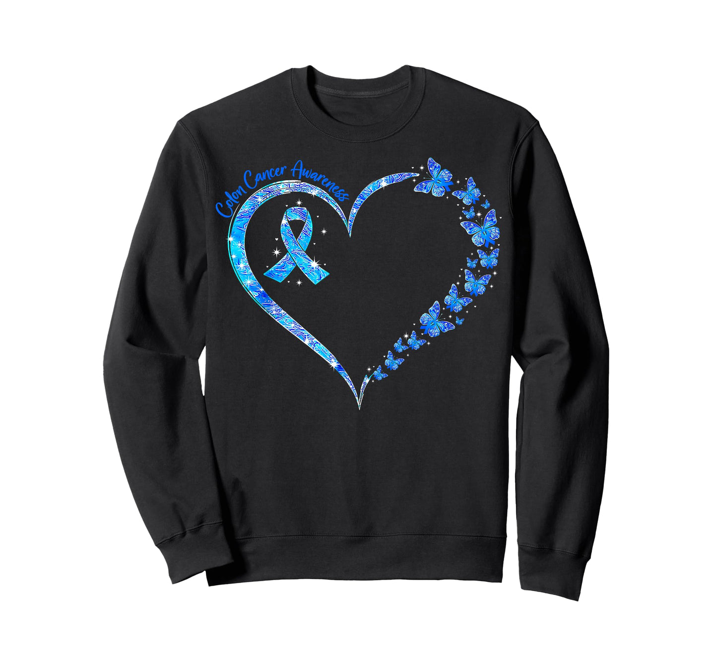 Blue Ribbon Sunflower Colorectal Colon Cancer Awareness T-Shirt