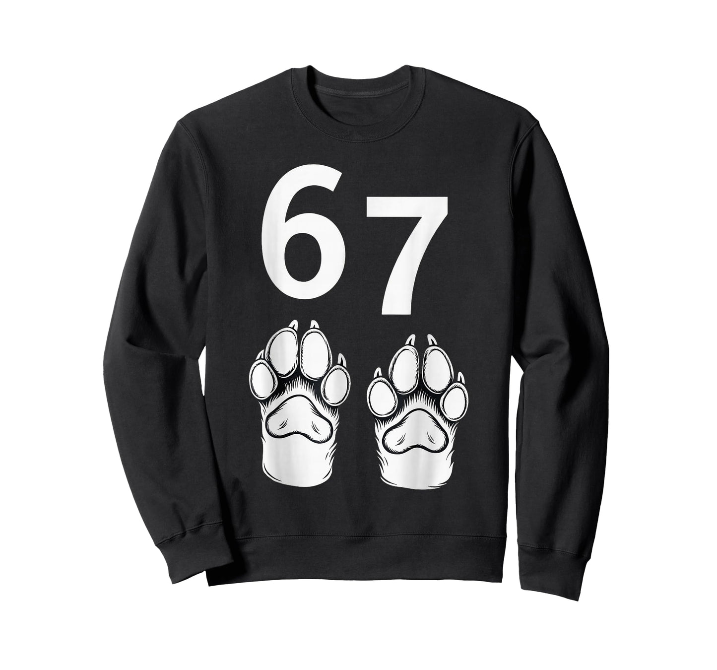 67 Meme Six Seven Funny Dog Paw T-Shirt