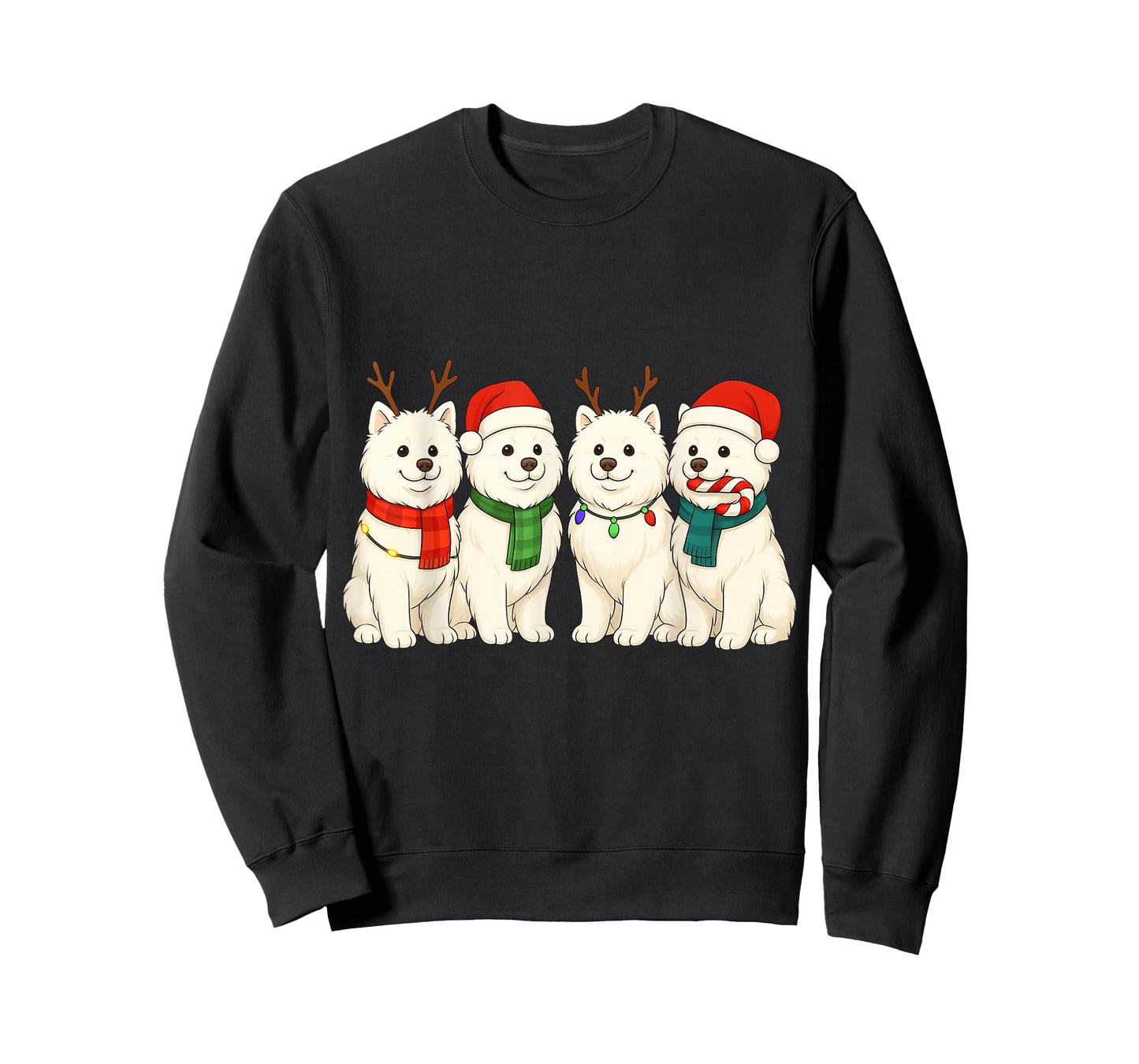Samoyed Santa Hat Tee Dog Merry Christmas T-Shirt