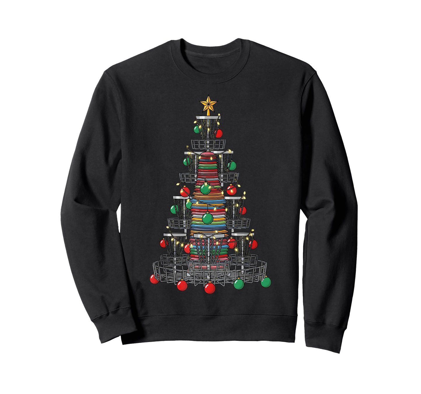 Disc Golf Christmas Tree Xmas Funny Golfer Graphic Men Women T-Shirt