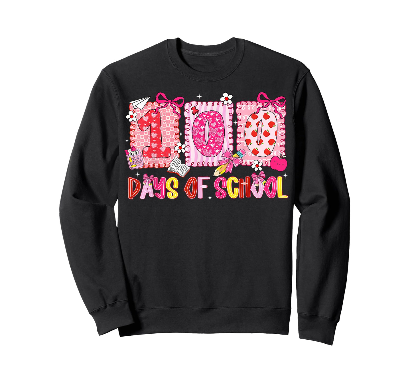 Preppy 100 Days of School 100th Day Coquette Bow Teacher Kid T-Shirt