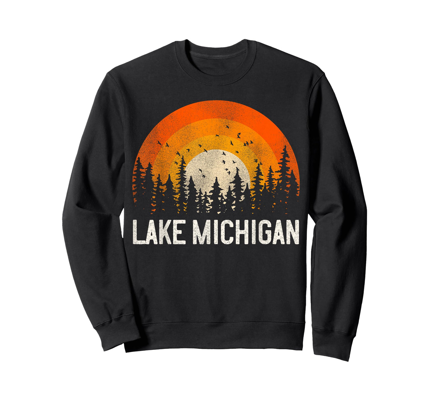 Lake Michigan - Vintage Men Women 70s 80s Graphic Cool Retro T-Shirt