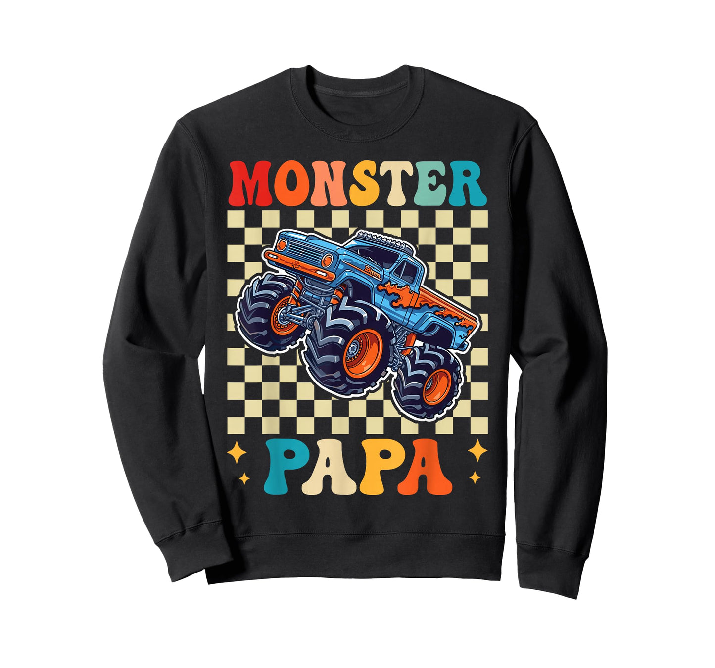 Monster Truck Papa Family Matching Monster Trucks Birthday T-Shirt