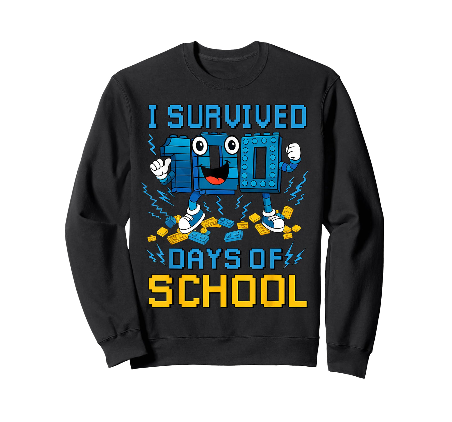 I Survived 100 Days of School Funny Brain Rot Boys Girls T-Shirt