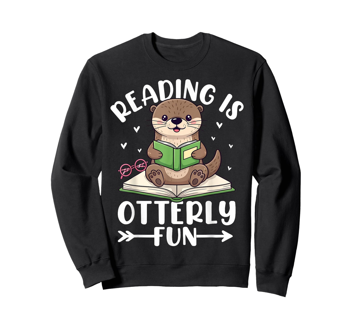 Cute Otter Reading Book Lover Sea Otters Animal Lover T-Shirt