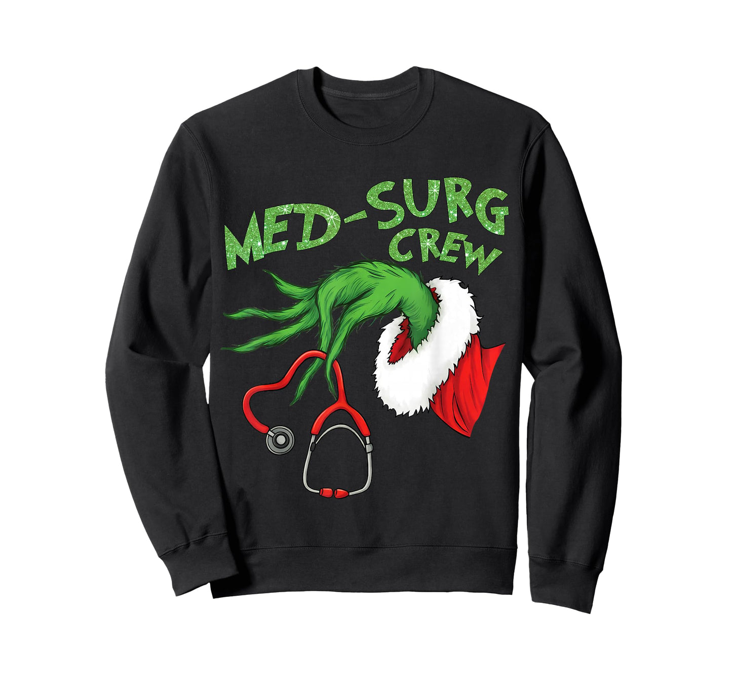 Med-surg Crew Nurse Stethoscope Christmas Xmas Nursing T-Shirt