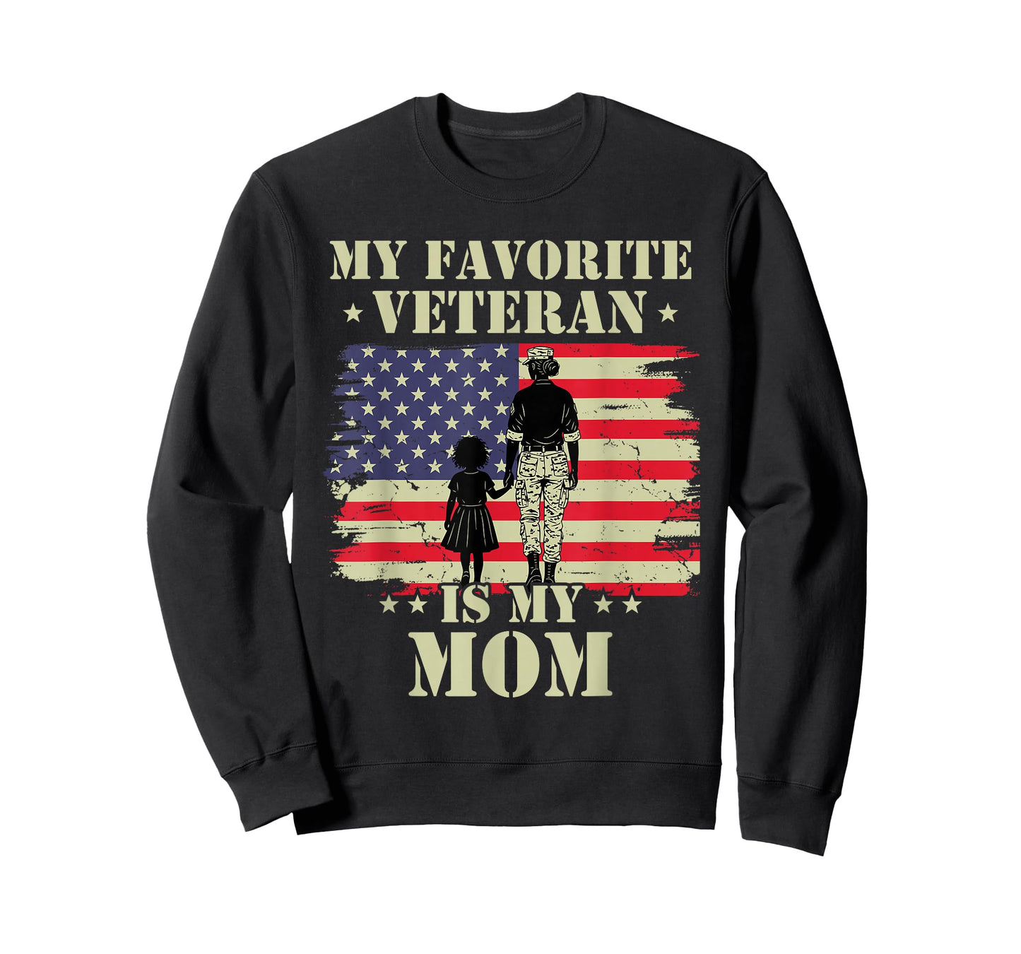 Veteran Mothers Day My Favorite Veteran is My Mom Proud Kids T-Shirt